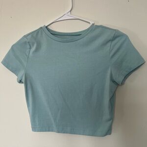 Wild Fable Green Fitted Crop T-Shirt